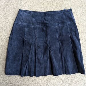 Wilson Blue Pleated A-Line Mini Skirt